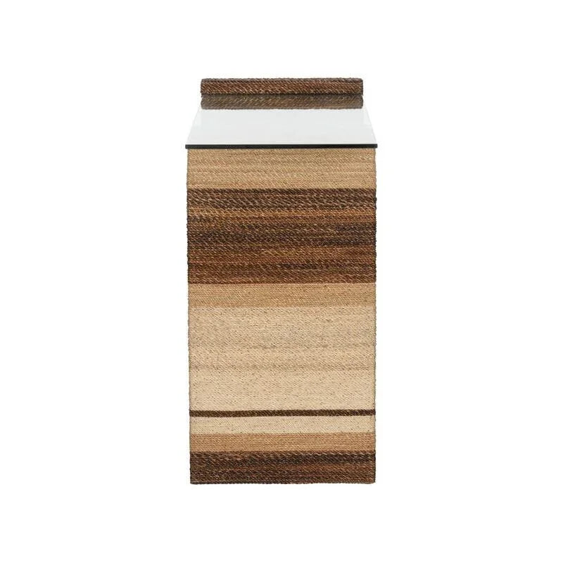 Calusa Curve Glass Top Console Table - LOOMLAN - Wildwood - Console Tables