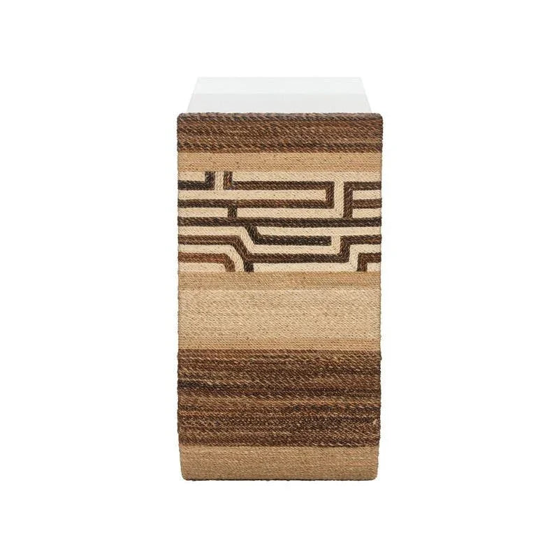 Calusa Curve Glass Top Console Table - LOOMLAN - Wildwood - Console Tables