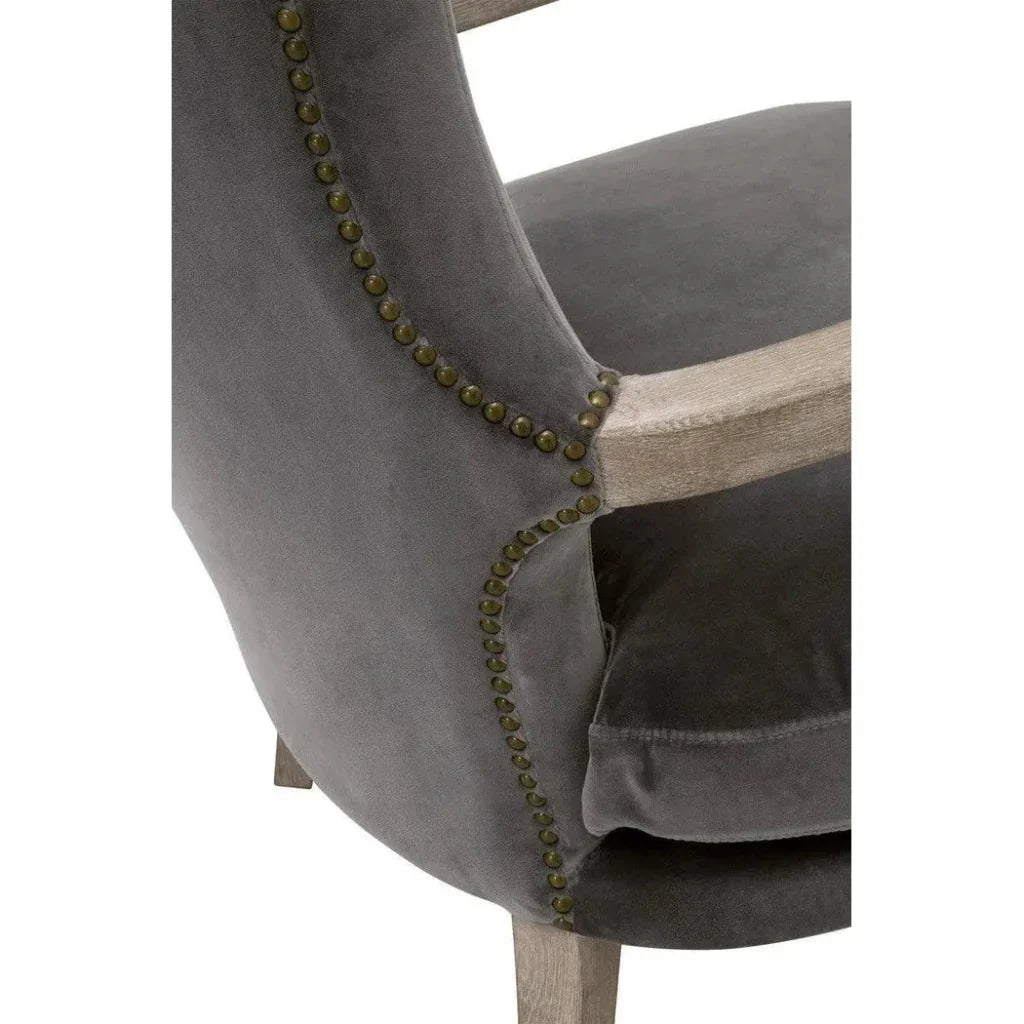 Calvin Club Chair Dark Grey Velvet - LOOMLAN - Essentials For Living - Accent Chairs