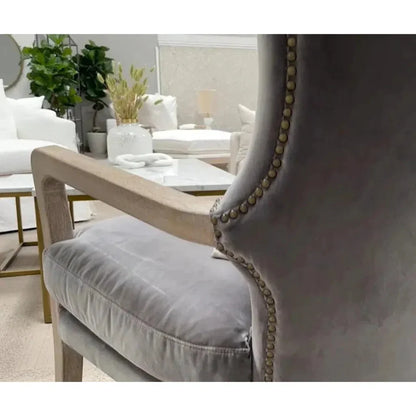 Calvin Club Chair Dark Grey Velvet - LOOMLAN - Essentials For Living - Accent Chairs