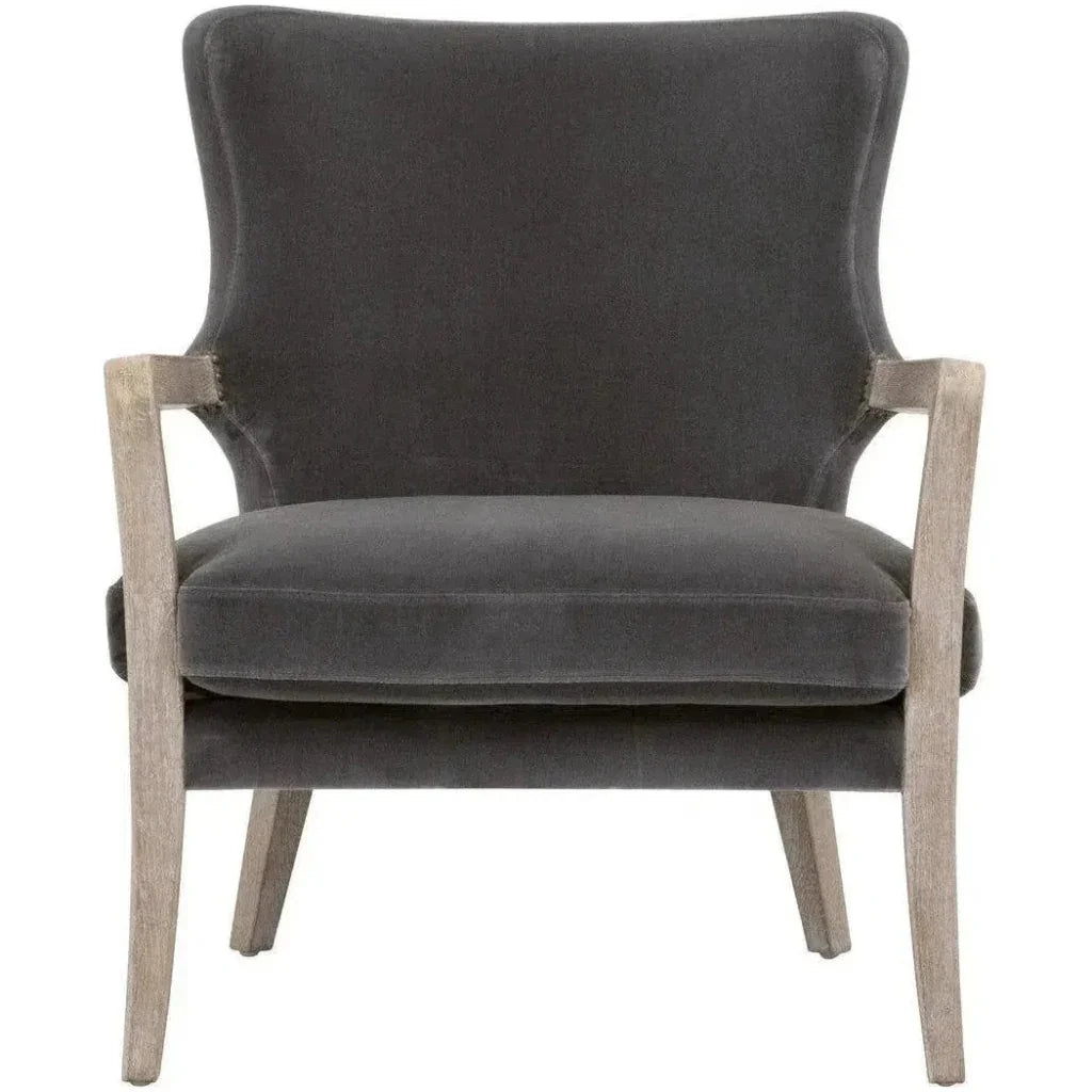 Calvin Club Chair Dark Grey Velvet - LOOMLAN - Essentials For Living - Accent Chairs