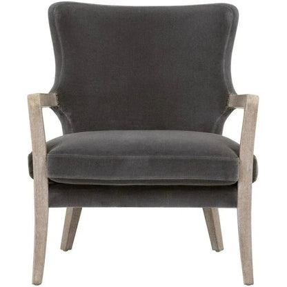 Calvin Club Chair Dark Grey Velvet - LOOMLAN - Essentials For Living - Accent Chairs