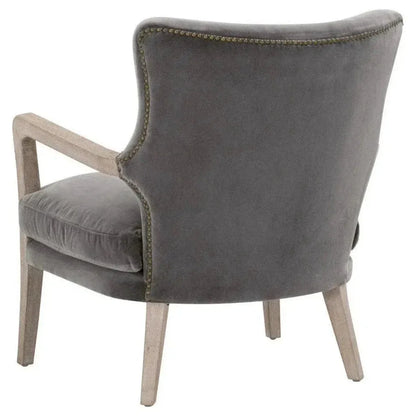Calvin Club Chair Dark Grey Velvet - LOOMLAN - Essentials For Living - Accent Chairs