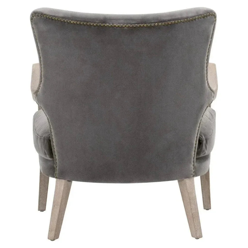 Calvin Club Chair Dark Grey Velvet - LOOMLAN - Essentials For Living - Accent Chairs