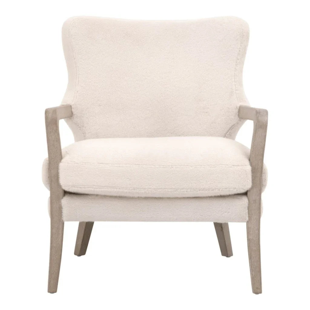 Calvin Removable Down Cushion White Club Chair - LOOMLAN - Essentials For Living - Club Chairs