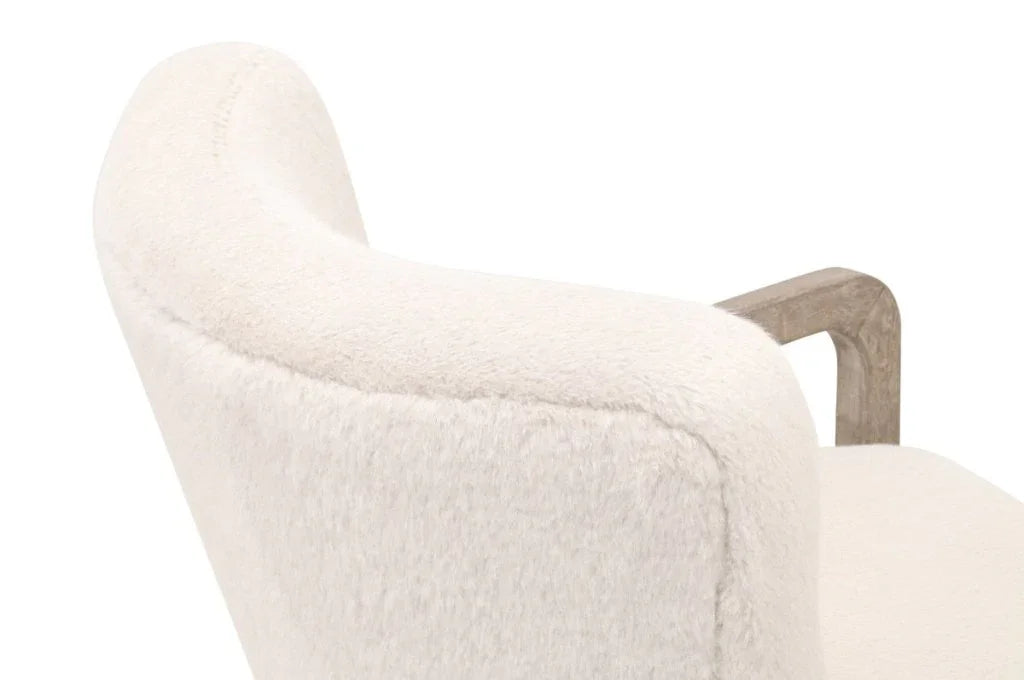 Calvin Removable Down Cushion White Club Chair - LOOMLAN - Essentials For Living - Club Chairs