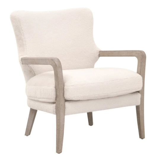 Calvin Removable Down Cushion White Club Chair - LOOMLAN - Essentials For Living - Club Chairs