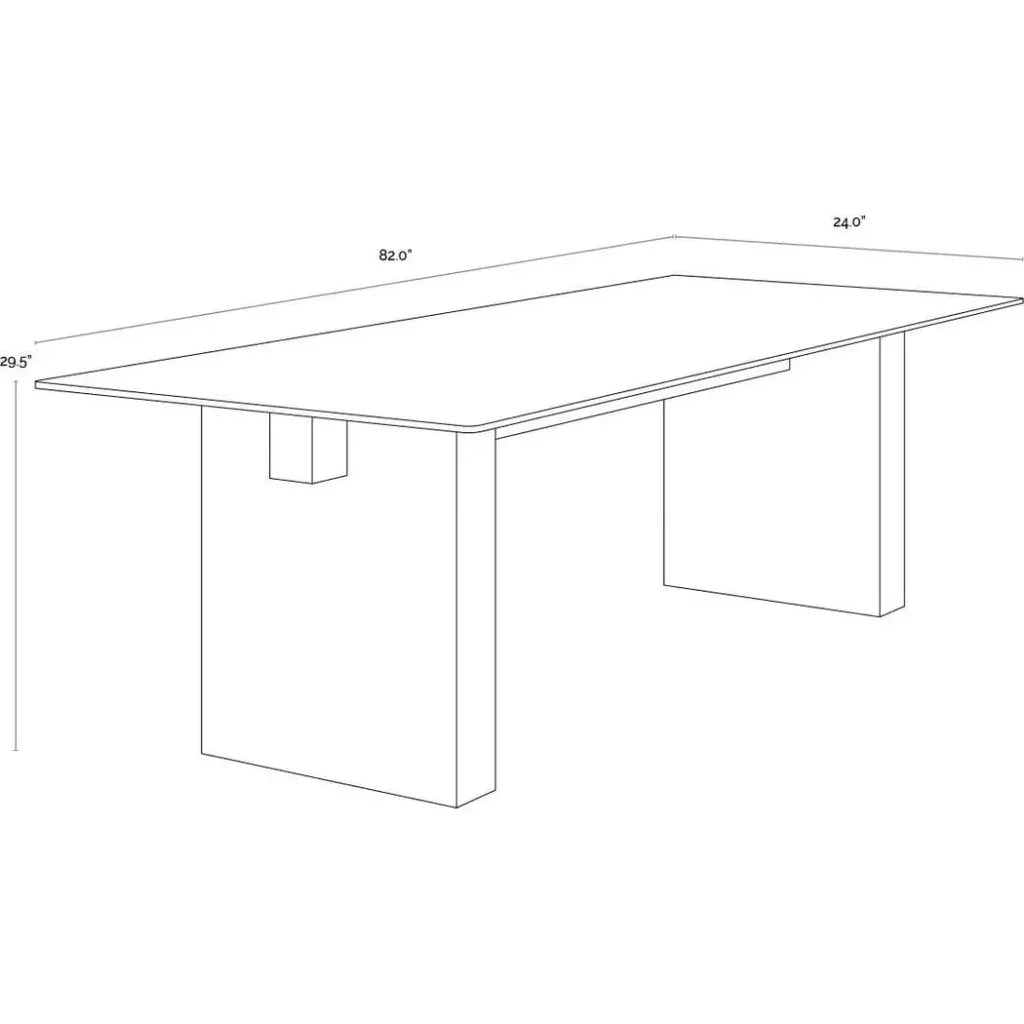 Calvosa Dining Table Base With Dark Bronze-Dining Tables-SUNPAN-LOOMLAN