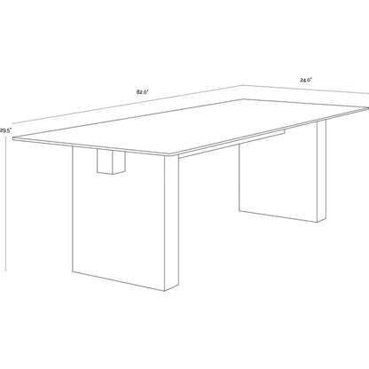 Calvosa Dining Table Base With Dark Bronze-Dining Tables-SUNPAN-LOOMLAN