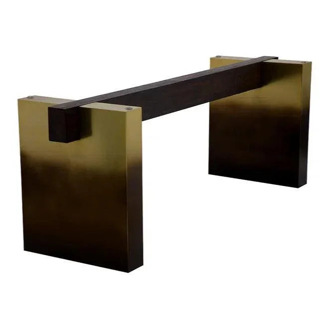 Calvosa Dining Table Base With Dark Bronze-Dining Tables-SUNPAN-LOOMLAN