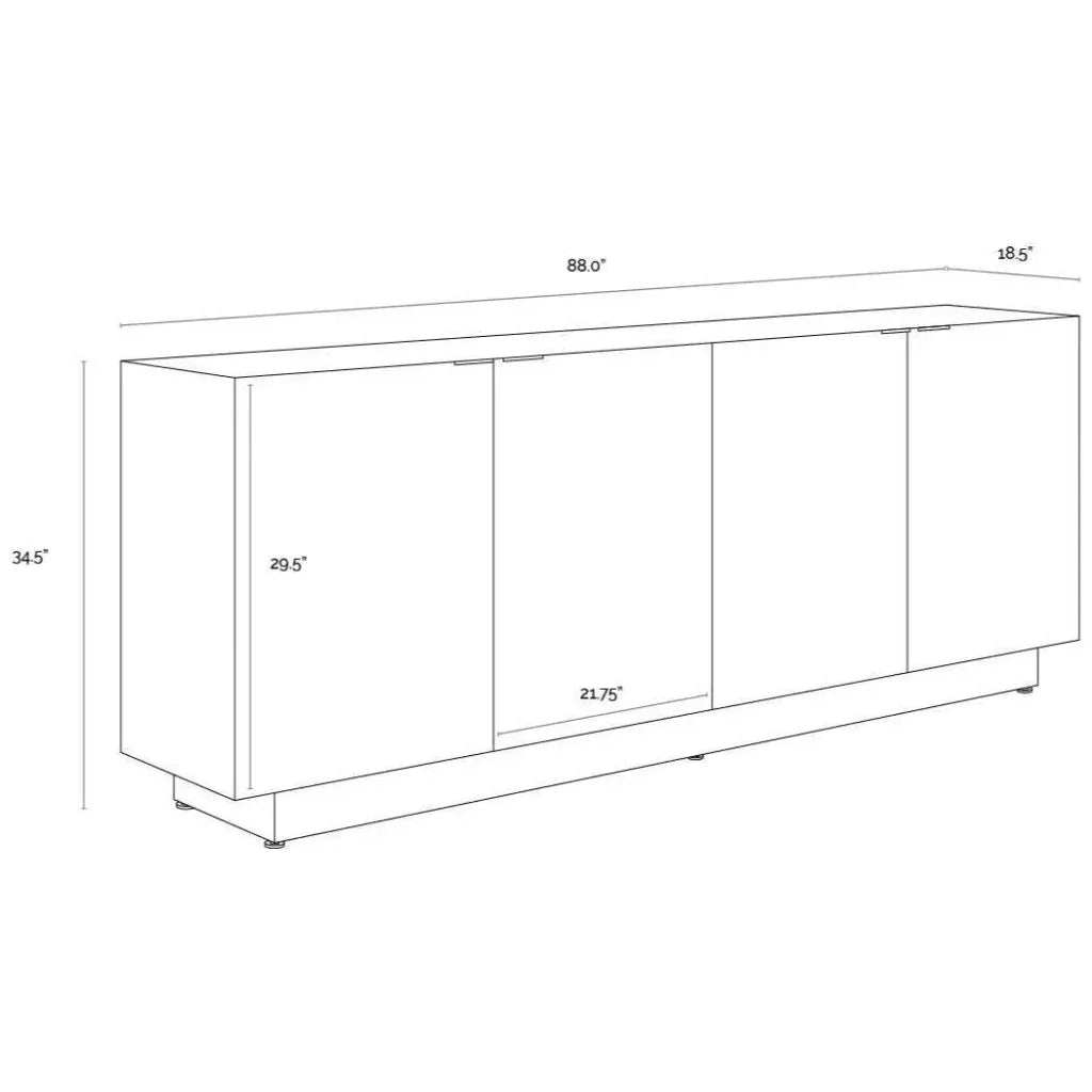 Calvosa Sideboard Bronze Stainless Steel Soft Closing - LOOMLAN - SUNPAN - Sideboards