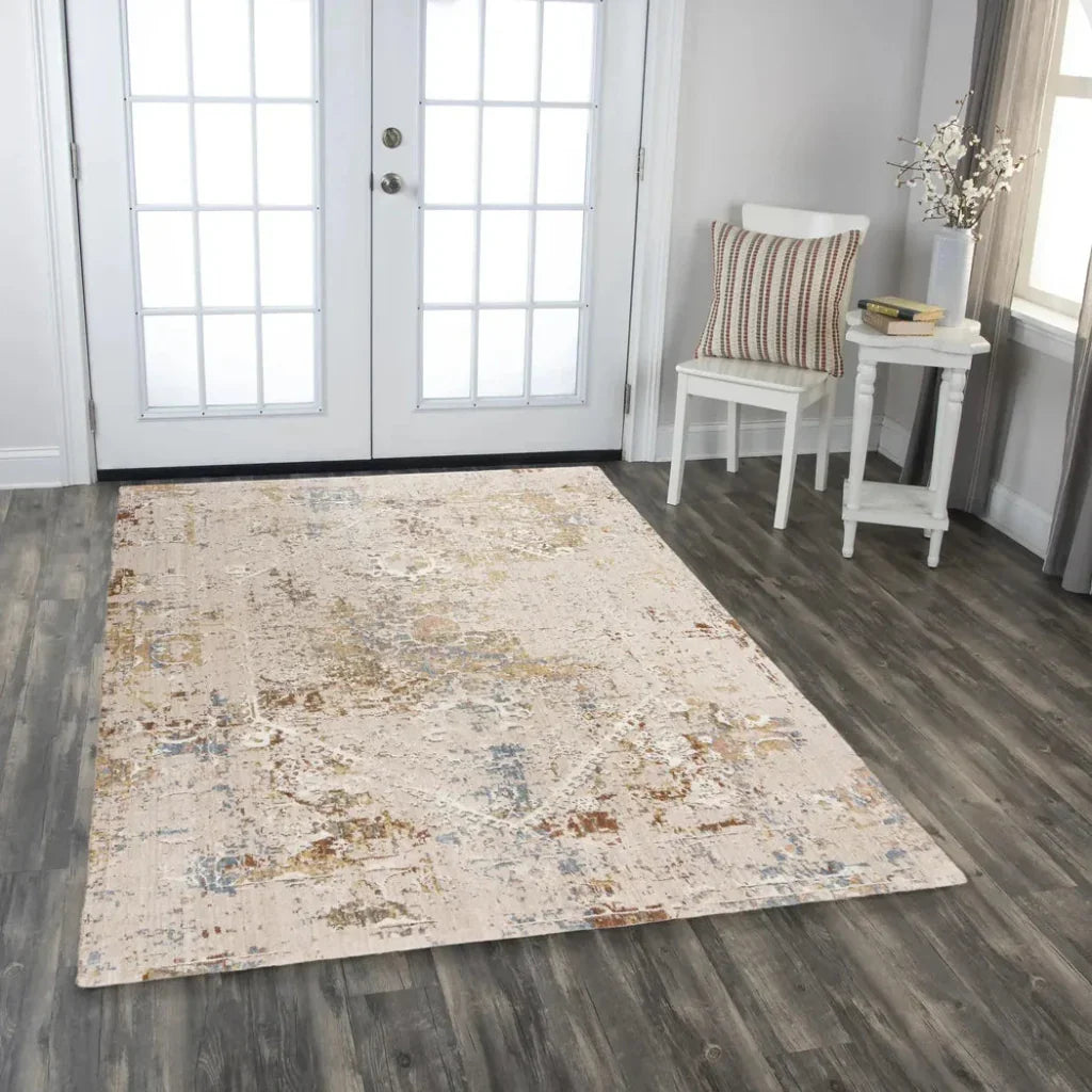 Cama Abstract Beige/ Multi Large Area Rugs - LOOMLAN - LOOMLAN - Area Rugs