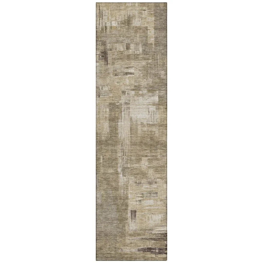 Camalyn Brown Washable Indoor - Outdoor Rug - LOOMLAN - LOOMLAN Rugs - Outdoor Rugs