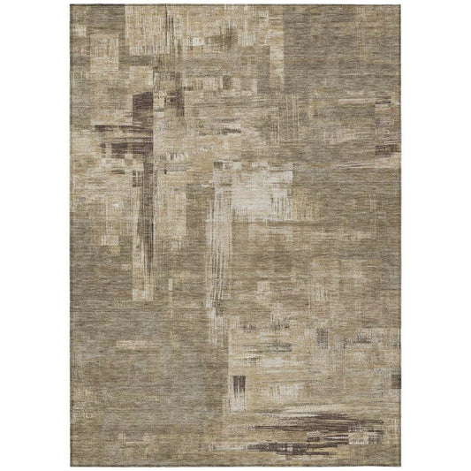 Camalyn Brown Washable Indoor - Outdoor Rug - LOOMLAN - LOOMLAN Rugs - Outdoor Rugs