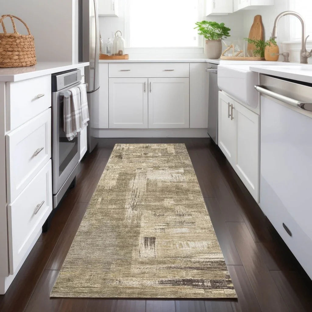 Camalyn Brown Washable Indoor - Outdoor Rug - LOOMLAN - LOOMLAN Rugs - Outdoor Rugs