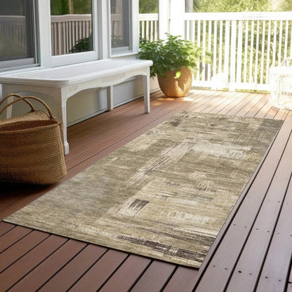 Camalyn Brown Washable Indoor - Outdoor Rug - LOOMLAN - LOOMLAN Rugs - Outdoor Rugs