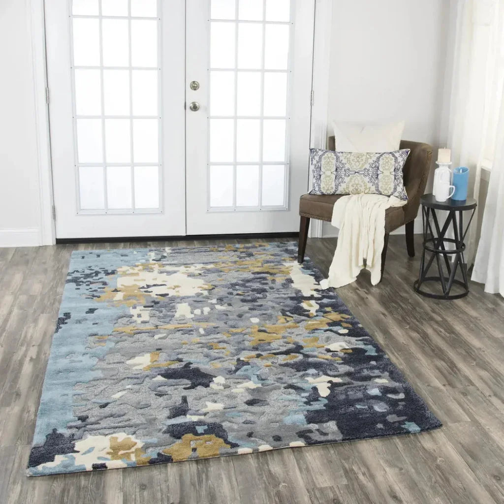 Camb Abstract Gray Large Area Rugs For Living Room - LOOMLAN - LOOMLAN - Area Rugs