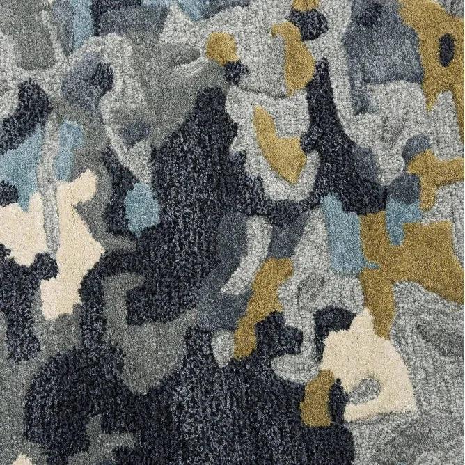 Camb Abstract Gray Large Area Rugs For Living Room - LOOMLAN - LOOMLAN - Area Rugs