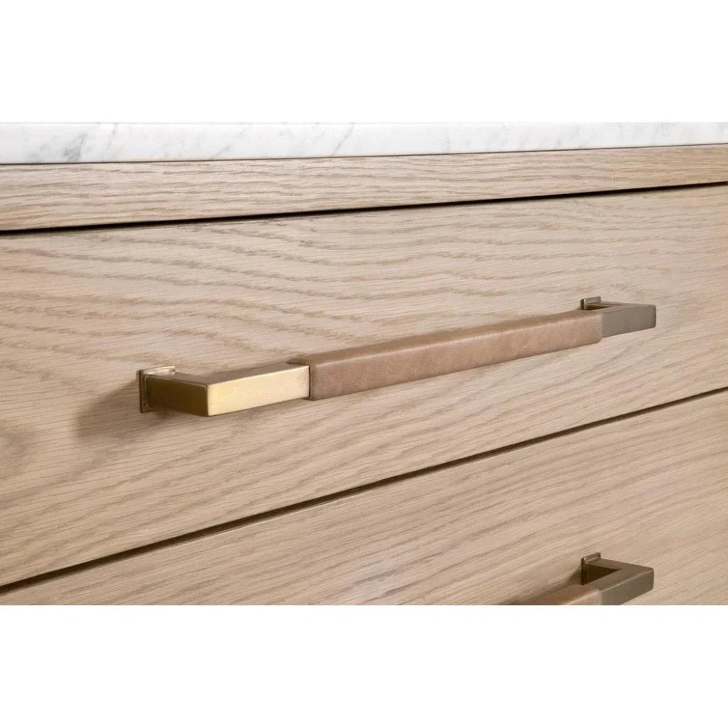 Cambria Marble Top 8 - Drawer Double Dresser - LOOMLAN - Essentials For Living - Dressers