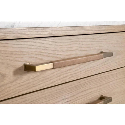 Cambria Marble Top 8 - Drawer Double Dresser - LOOMLAN - Essentials For Living - Dressers