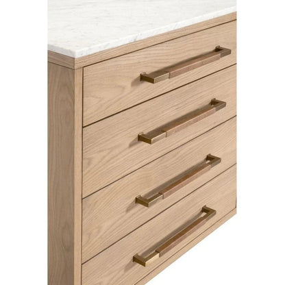 Cambria Marble Top 8 - Drawer Double Dresser - LOOMLAN - Essentials For Living - Dressers