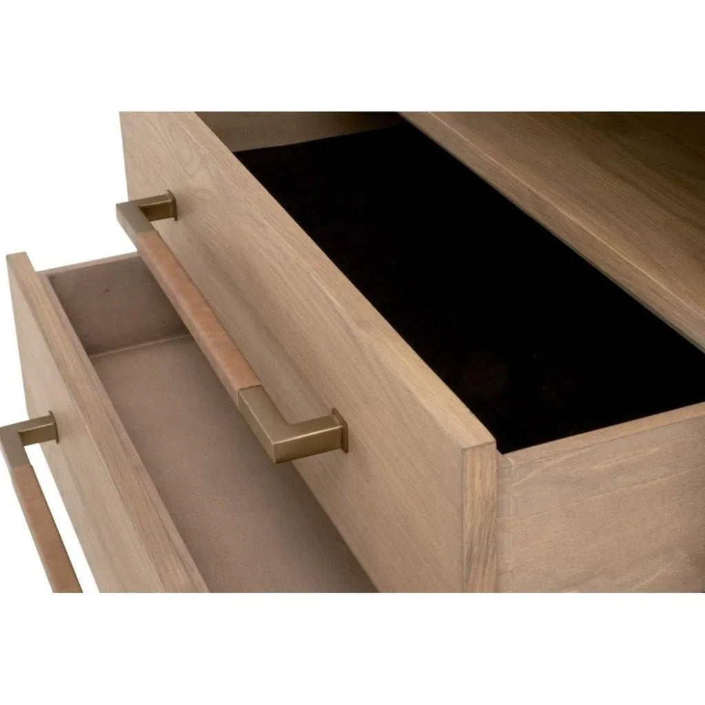 Cambria Marble Topped 2 - Drawer Nightstand - LOOMLAN - Essentials For Living - Nightstands