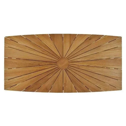 Cambria Rectangular Teak Outdoor Dining Table-Outdoor Dining Tables-HiTeak-LOOMLAN