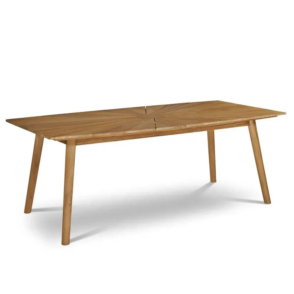 Cambria Rectangular Teak Outdoor Dining Table-Outdoor Dining Tables-HiTeak-LOOMLAN