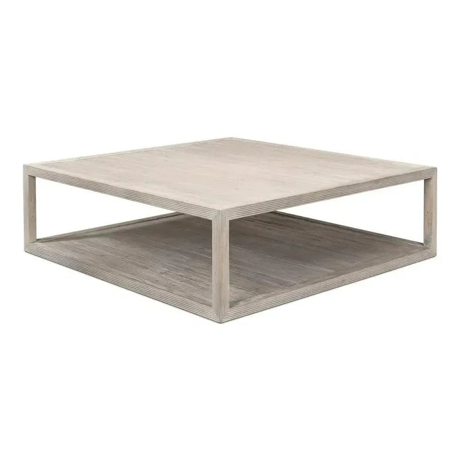 Camden Bungalow Cocktail Coffee Table Square - LOOMLAN - Sarreid - Coffee Tables