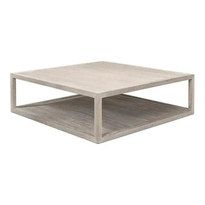 Camden Bungalow Cocktail Coffee Table Square - LOOMLAN - Sarreid - Coffee Tables