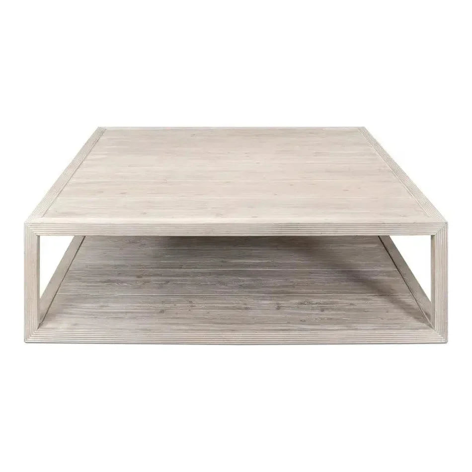 Camden Bungalow Cocktail Coffee Table Square - LOOMLAN - Sarreid - Coffee Tables