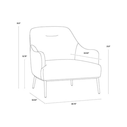 Cameron Fabric Lounge Chair-Lounge Chairs-SUNPAN-LOOMLAN