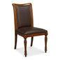 Camile Leather Brown Armless Side Chair 2PC - LOOMLAN - Sarreid - Accent Chairs