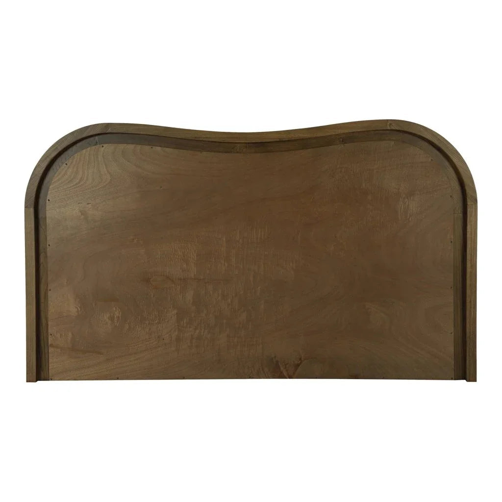 Camilla Chestnut Wave Design Bed - LOOMLAN - Moe's Home - Beds