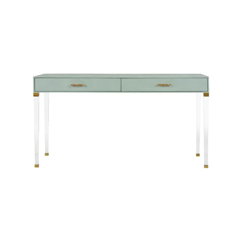 Camilla Faux Shagreen Warpped Desk-Home Office Desks-Chelsea House-LOOMLAN