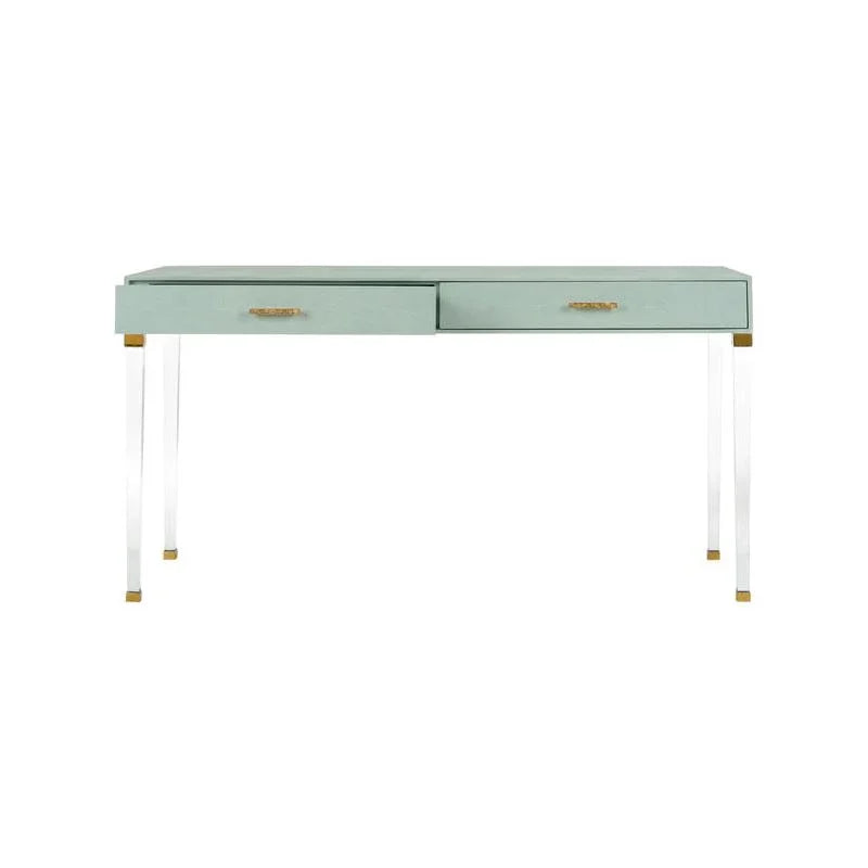 Camilla Faux Shagreen Warpped Desk-Home Office Desks-Chelsea House-LOOMLAN