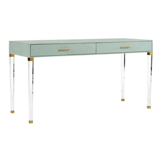 Camilla Faux Shagreen Warpped Desk-Home Office Desks-Chelsea House-LOOMLAN