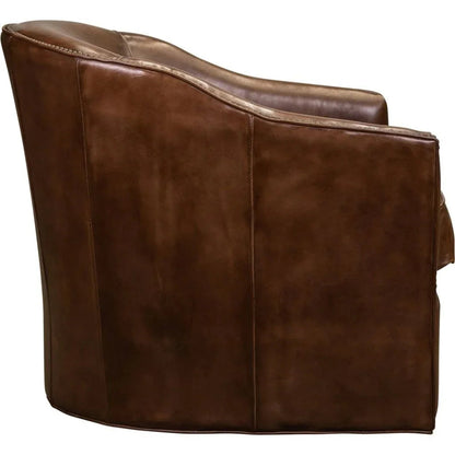 Camilla Leather Modern Swivel Chair - LOOMLAN - Olivia + Quinn - Club Chairs