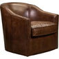 Camilla Leather Modern Swivel Chair - LOOMLAN - Olivia + Quinn - Club Chairs