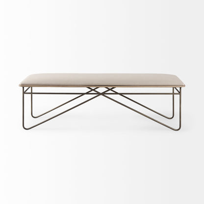 Camille Cream Fabric Bedroom Bench
