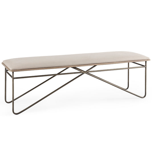Camille Cream Fabric Bedroom Bench