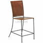 Brown Leather Dining Counter Stool - LOOMLAN - LOOMLAN - Counter Stools