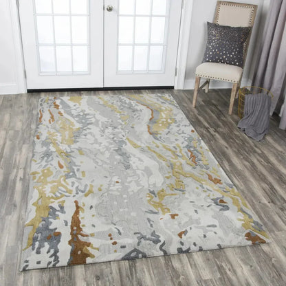 Cams Abstract Gray Large Area Rugs For Living Room - LOOMLAN - LOOMLAN - Area Rugs
