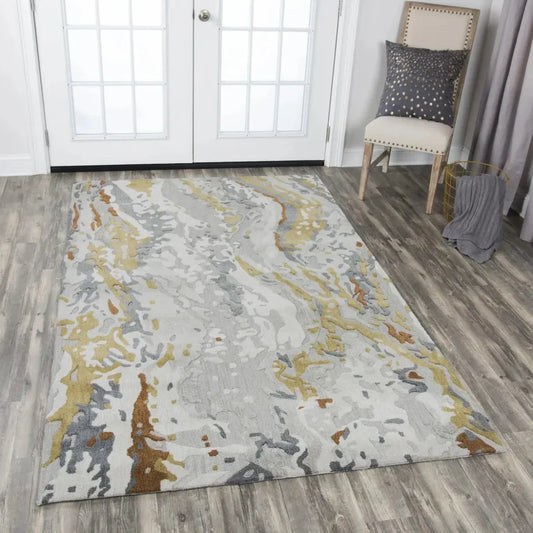 Cams Abstract Gray Large Area Rugs For Living Room - LOOMLAN - LOOMLAN - Area Rugs