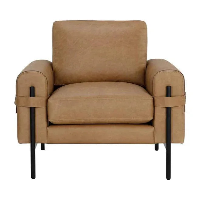 Camus Armchair Modern Leather With - LOOMLAN - SUNPAN - Club Chairs