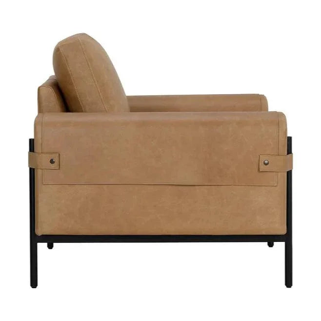 Camus Armchair Modern Leather With - LOOMLAN - SUNPAN - Club Chairs
