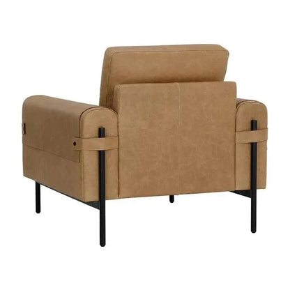 Camus Armchair Modern Leather With - LOOMLAN - SUNPAN - Club Chairs