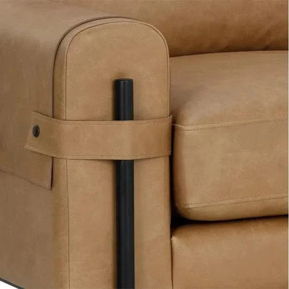 Camus Armchair Modern Leather With - LOOMLAN - SUNPAN - Club Chairs