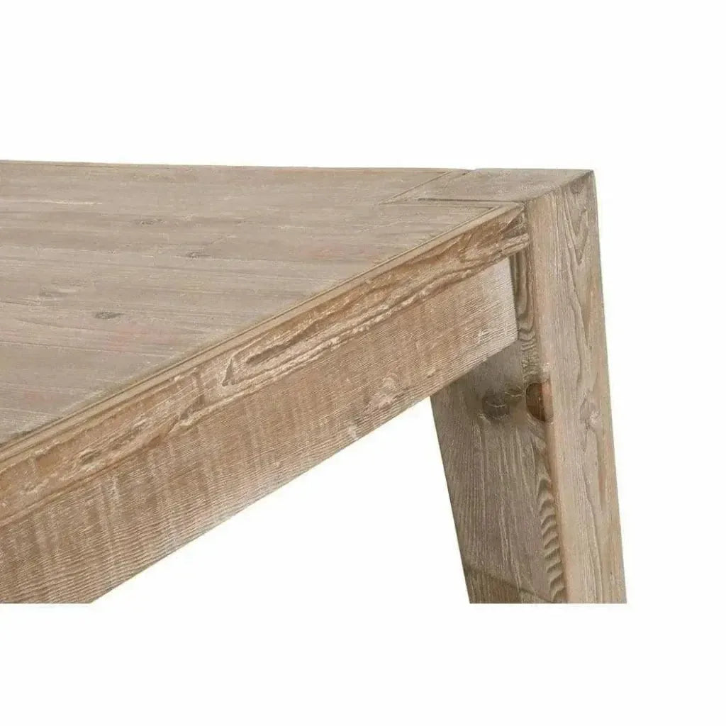 Canal Reclaimed Wood Extendable Dining Table Gold Inlay-Dining Tables-Essentials For Living-LOOMLAN