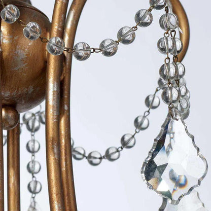 Candle Style Crystal Beads & Iron Scarlett Chandelier - LOOMLAN - Jamie Young - Chandeliers